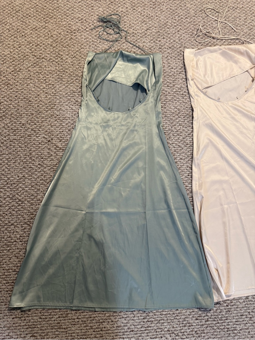 Sage Green and Nude Halter Slip Dress Bundle - Picture 4 of 7